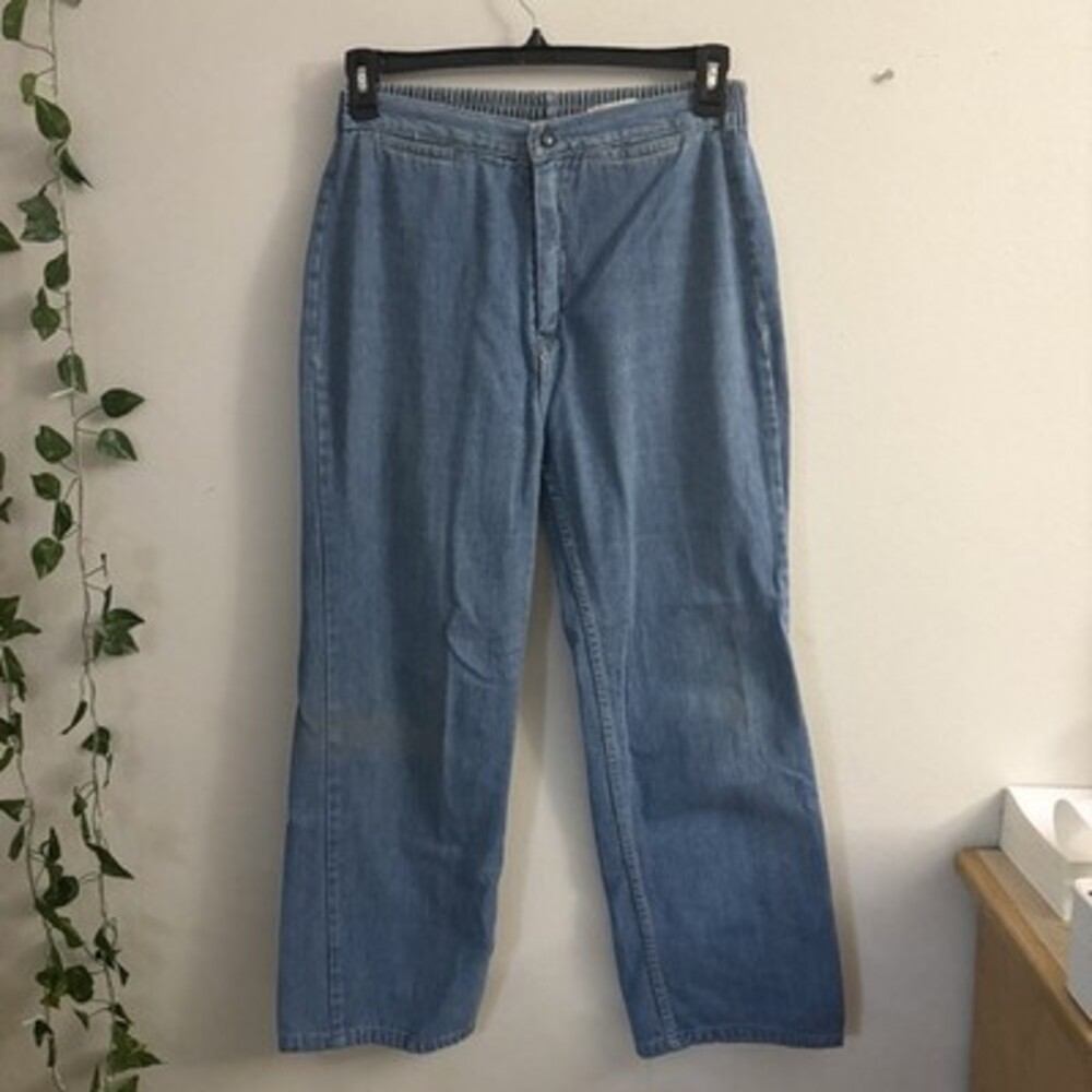 Vintage Elastic Waist Denim Jeans Women Size 16 30x16.5 Sportswear International